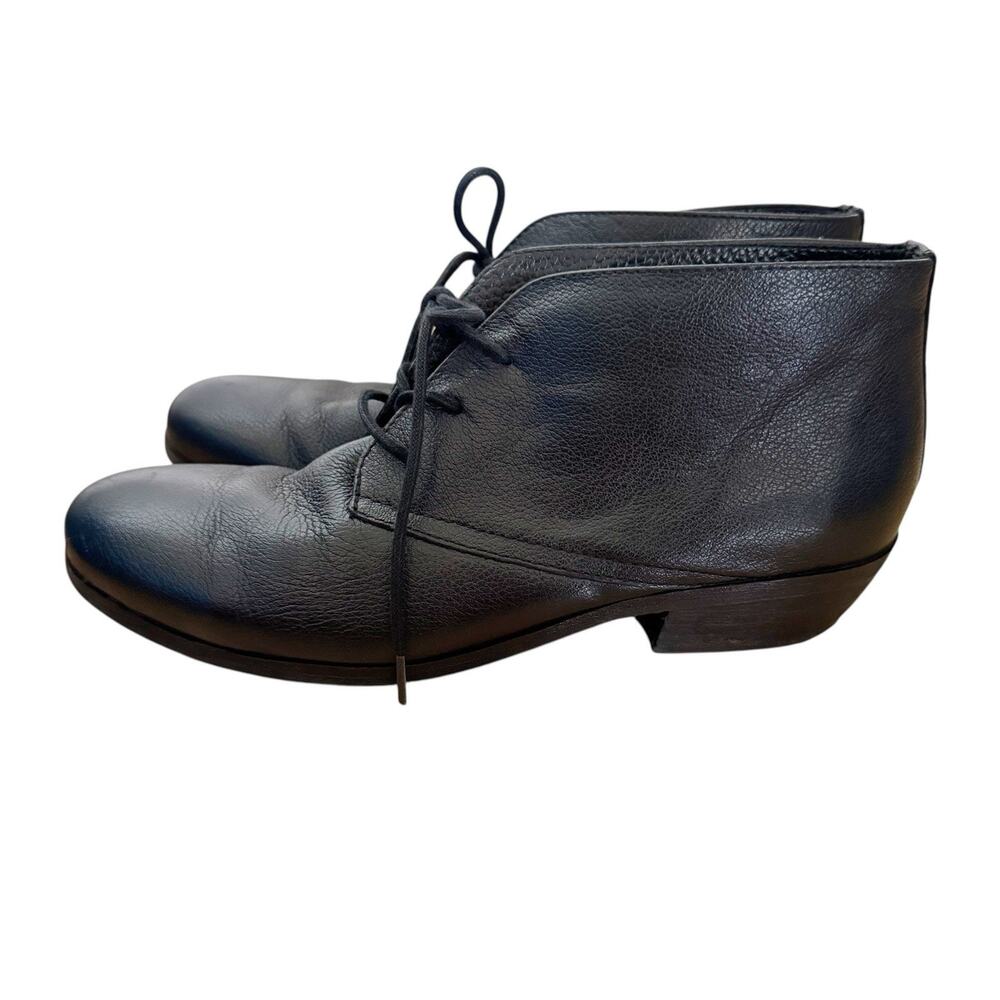 Soft Walk Ramsey Black Leather Lace Up Ankle Boot Women Size 8